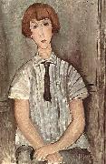Amedeo Modigliani Madchen mit Bluse oil